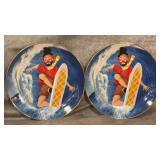 Vintage 1987 Red Skeleton "Ironing the Waves"