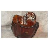 Vintage Blenko Freeform Amber Colored Glass