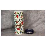 Vintage Hand-painted Dakas Ceramic Vase, Vintage