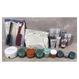 assorted ladies makup brushes & more