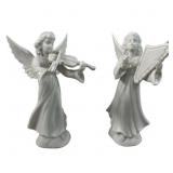 (2) German Porcelain angel musicians