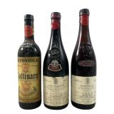 (3) Sealed Collectors Wine Bottles