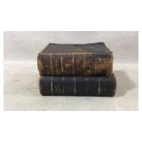 Two Holy Bibles: Leather-Bound, 19th Century Editi