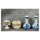 Antique Nippon Porcelain Covered Dishes, Vintage