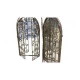 Uttermost Scrolled Metal Mirror with Arched Panels