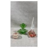 Vtg cut glass perfume bottles and vintage