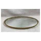 Vtg Hollywood Regency style oval vanity mirror or