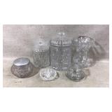 Crystal Apothecary Jars, Cream Jar, Ring Dish