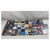 collection of vintage music cassette tapes,