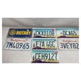 collection of various license plates from
