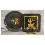 Vintage Thai Lai Rot Nam Gilded Lacquerware,