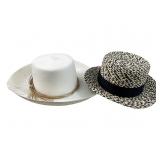 2 ladies Straw Hats Made By Brixton & Importina