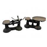 (2) Antique Cast Iron Scales