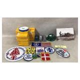 Patches, postcards and more