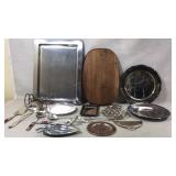 Platters, silverware and more