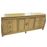 French provincial Wood Dresser w/ Mirror