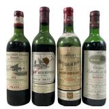 (4) Sealed Collector Bottles Of Wine