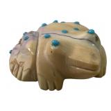 ZUNI HAND CARVED FROG FETISH