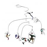 Abstract Kinetic Mobile with Colorful Elements