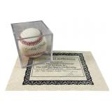 MICKEY MANTLE AUTOGRAPHED BASEBALL WITH COA
