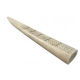 LARGE HAND CARVED IVORY CRIBBAGE BOARD