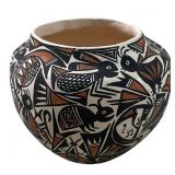 BERLEEN ESTEVAN ACOMA "INSECTS" POTTERY POT