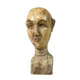 ANTIQUE HAND CARVED IVORY BUST OF A MAN
