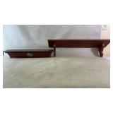 (2) home wooden shelves