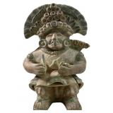 TERRACOTTA MAYAN AZTECA VESSEL SCULPTURE