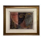 ORLANDO AGUDELO BOTERO "FRIENDS" MONOPRINT