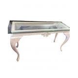 Wooden Sofa /Entry Table with Glass Top