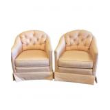 Pair Mid Century Modern Club Chairs by HENREDON
