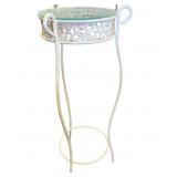 36inch Metal Plant Stand w Glass Top