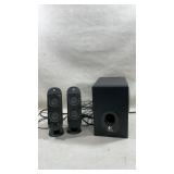 Logitech X-230 2.1-channel speaker system, which