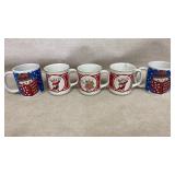 5 Christmas-Themed Ceramic Coffee Mugs