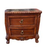 French Baroque 2 Drawer Nightstand