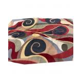 Colorful Geometric Pattern Area Rug in Fabric Mate