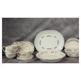 Gibson Holiday Charm Teacups and Saucers, China