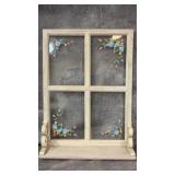 Home Interiors Floral Painted Faux Window Shelf