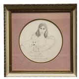 GUY BUFFET "MADAME BUFFET ET VICTOR" PENCIL ON