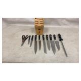 J.A. Henckels Knife Set With Block and Sharpener