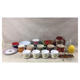 Coffee Mugs,CORELLE, Strawberry Bowls,Hershey