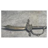 Antique Sterling Silver Victorian Miniature Sword
