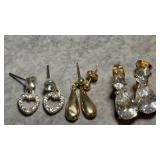 14KT Gold Teardrop Earrings, Gold Toned 925