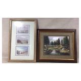 Framed Landscape and Beach Scenes by Home Interior