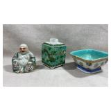 Chinese Famille Rose porcelain figure of Budai,