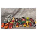 Assorted Die-Cast Cars, Work Trucks, Race Cars,