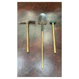 Yard tools included shovel, sledge hammer and