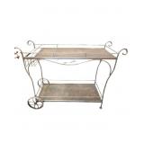 Outdoor Wrought Iron Bar Beverage Cart