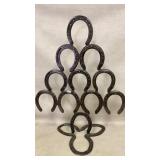 Horseshoe Decorative Piece Welded Into Pyramid